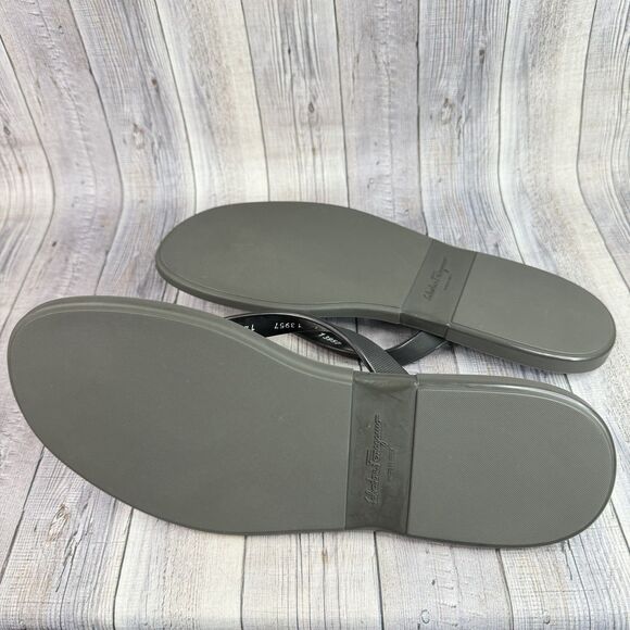 Salvatore Ferragamo Guinea Gancino Gym Flip Flops Sandals Men’s 12 M Blue New main image 3